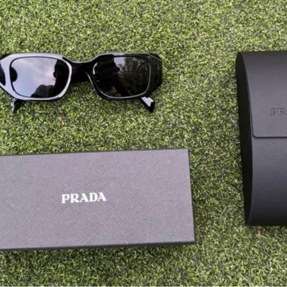 🕶 Prada Rectangle Sunglasses – Style SPR17_E1AB_F05S0_C_049 - Picture 4 of 5